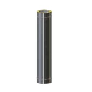 Edelstahlschornstein L&auml;ngenelement 2000 mm doppelwandig &Oslash; 120 - 200 mm