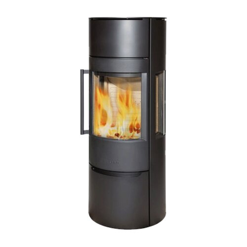 Wiking Luma 5 Kaminofen Stahl grau 7 kW mit Seitenscheiben &amp; W&auml;rmespeicher