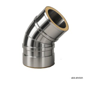 Edelstahlschornstein Bogen verstellbar 0 - 45 ° DW 200 mm Standard 0,5 mm