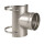 Edelstahlschornstein einwandig Feuerungsanschluss TR 90&deg; Sattelst&uuml;ck DN 180 mm Premium 0,6 mm