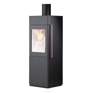 Kaminofen Novaline Eurohr Bellina 7 kW Stahl Schwarz