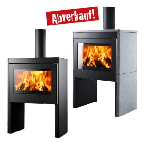 Kaminofen Novaline Bellano 8 kW &ndash; Stahl Schwarz oder mit Specksteinverkleidung