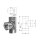 Edelstahlschornstein einwandig TR 90° kurz 2-teilig DN 150 mm Premium 0,6 mm