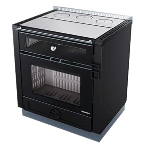 Thermorossi Aurora 80 &ndash; Breiter Holzherd mit Gusskochplatte &amp; Backofen 7,9 kW