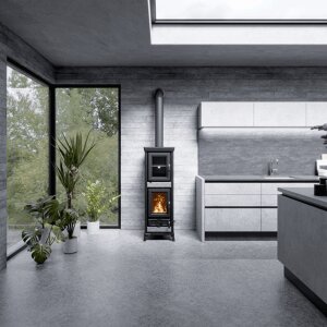 Thermorossi Agnese EVO 5 Stone &ndash; Speckstein K&uuml;chenofen mit 7,4 kW, Backofen &amp; Gusseisen-Feuerraum