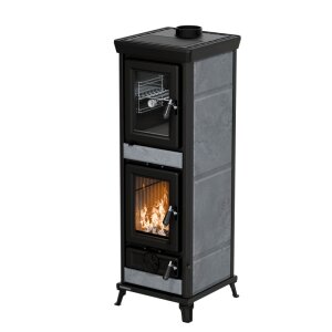 Thermorossi Agnese EVO 5 Stone &ndash; Speckstein K&uuml;chenofen mit 7,4 kW, Backofen &amp; Gusseisen-Feuerraum