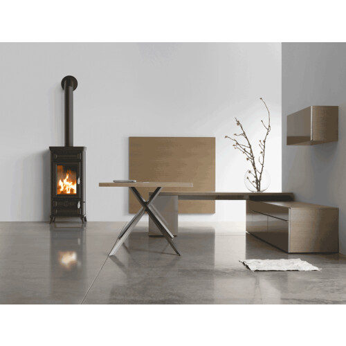 Thermorossi Vittoria EVO5 Stone &ndash; Guss-Holzofen mit 11  kW &amp; Specksteinverkleidung