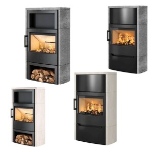 Wiking Maxi 6 &ndash; Kaminofen mit Naturstein, Holzfach &amp; W&auml;rmespeicher-Option
