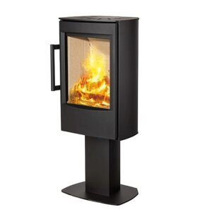 Wiking Miro 2 Kaminofen mit S&auml;ulenfu&szlig; &ndash; Design in Schwarz oder Grau
