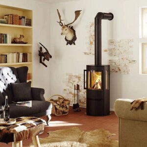 Wiking Luma 3 &ndash; Kaminofen 7 kW mit Seitenscheiben in Schwarz oder Grau