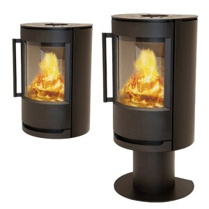 Wiking Luma 2 Kaminofen &ndash; 7 kW, wandh&auml;ngend oder auf S&auml;ule, Schwarz oder Grau