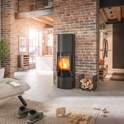 Drooff ANDALO 3 L &ndash; Design-Kaminofen 6 kW mit Panoramasicht &amp; W&auml;rmespeicher