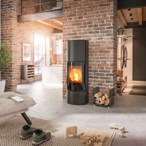 Drooff ANDALO 3 L &ndash; Design-Kaminofen 6 kW mit Panoramasicht &amp; W&auml;rmespeicher