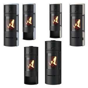 Drooff APRICA 2 Cook &ndash; Kaminofen mit Backfach &amp; 3 Verkleidungen