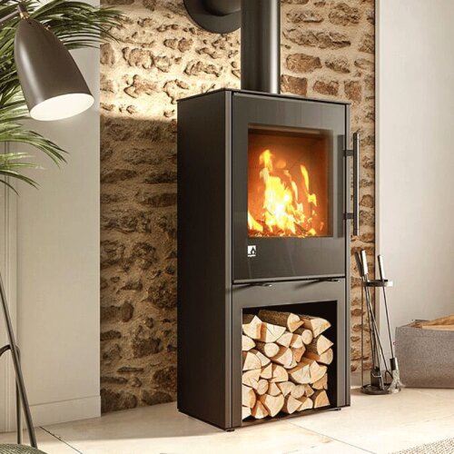 Kaminofen Drooff IMOLA &ndash; PremiumGrey mit Gusst&uuml;r, 8 kW