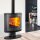 Kaminofen TermaTech TT22R Serie Stahl schwarz 7,5 kW – mit Holzfach oder auf Säule