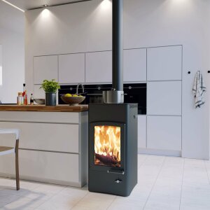 Kaminofen Austroflamm Lucy Cook 6 kW mit Stahlkochplatte