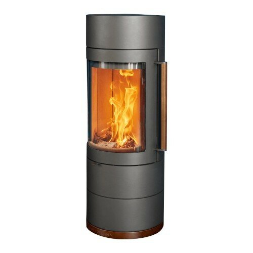 Kaminofen Austroflamm Lux 7 kW Stahl mit Holzapplikationen