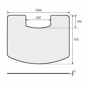 ThermaTech Glasvorlegeplatte f&uuml;r TT44