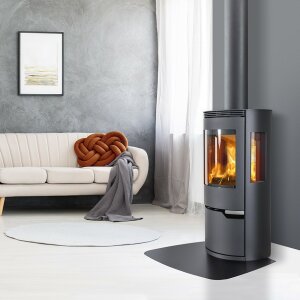 Kaminofen ILD 8 Eco 5,3 kW Stahl schwarz mit Seitenscheiben
