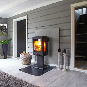 Kaminofen J&oslash;tul F 167 BP Gusseisen 5 kW mit Seitenscheiben und Fu&szlig;