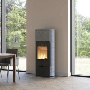 Kaminofen Lotus Jubilee 25M Speckstein inkl. Speicher 6,5 kW 3 Griffvarianten w&auml;hlbar