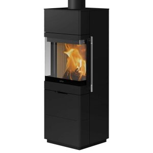 Kaminofen Lotus Allure 6,5 kW mit abgewinkelter Frontscheibe