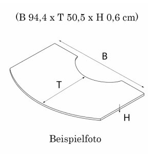 HWAM Glasvorlegeplatte groß für Kaminofen 3110...