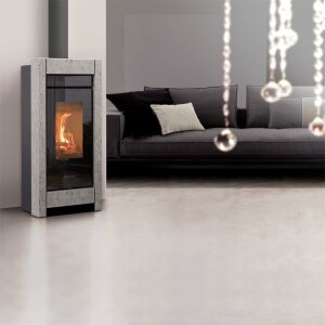 Kaminofen Thermorossi Essenza Evo Wood Stone optional kanalisierbar