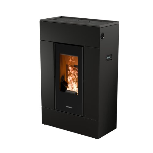 Pelletofen Thermorossi SlimQuadro Lumia Metalcolor schwarz 10,2 kW