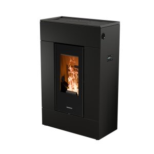 Pelletofen Thermorossi SlimQuadro Lumia Metalcolor schwarz 10,2 kW