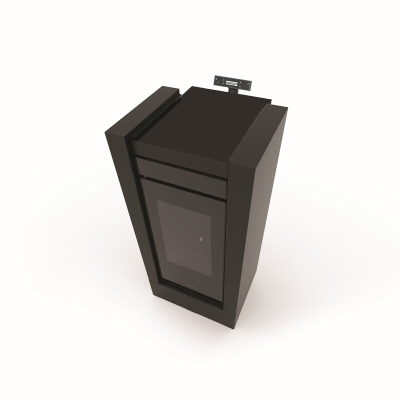 Stufa a pellet Thermorossi SlimQuadro Style Evo Cristallo 11Kw
