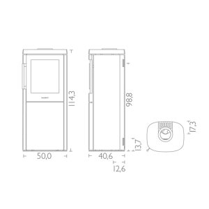 Kaminofen HWAM 4540m mit Autopilot 4,9 kW