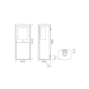 Kaminofen HWAM 4530m mit SmartControl, 4,9 kW