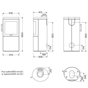Kaminofen HWAM 3120c mit Autopilot