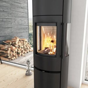 Kaminofen TermaTech TT23RHT mit dreiseitiger Verglasung, 5,6 kW
