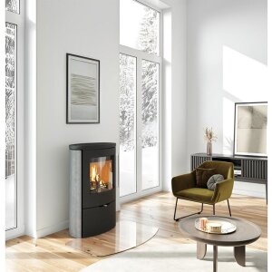 Kaminofen TermaTech TT80RL-Serie mit Stahl- oder Specksteinverkleidung, 5,5 kW